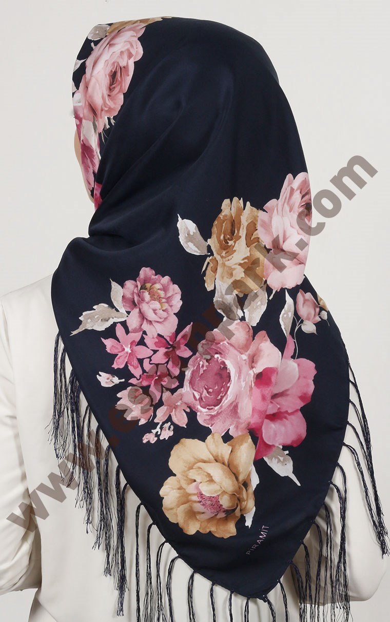 Piramit Püsküllü Eşarp 111-0023-48