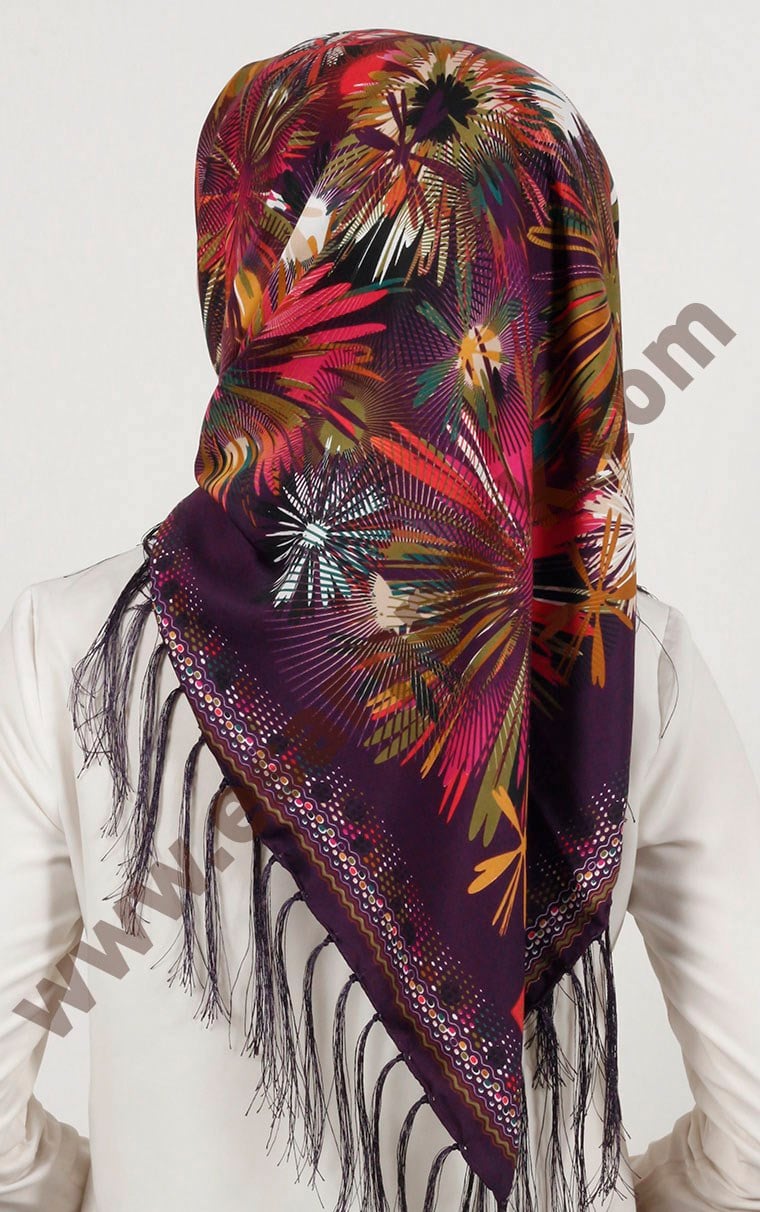 Piramit Püsküllü Eşarp 111-0023-63