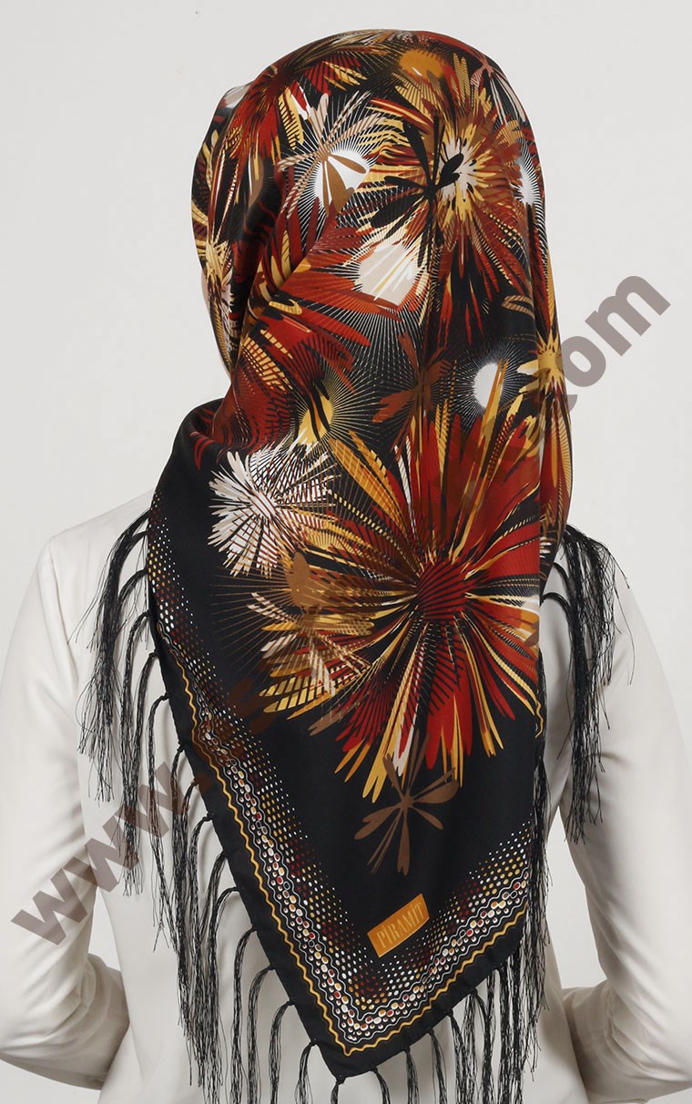 Piramit Püsküllü Eşarp 111-0023-64