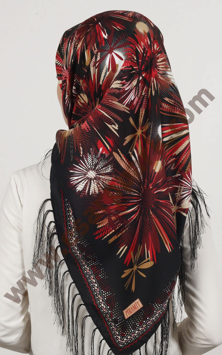 Piramit Püsküllü Eşarp 111-0023-65