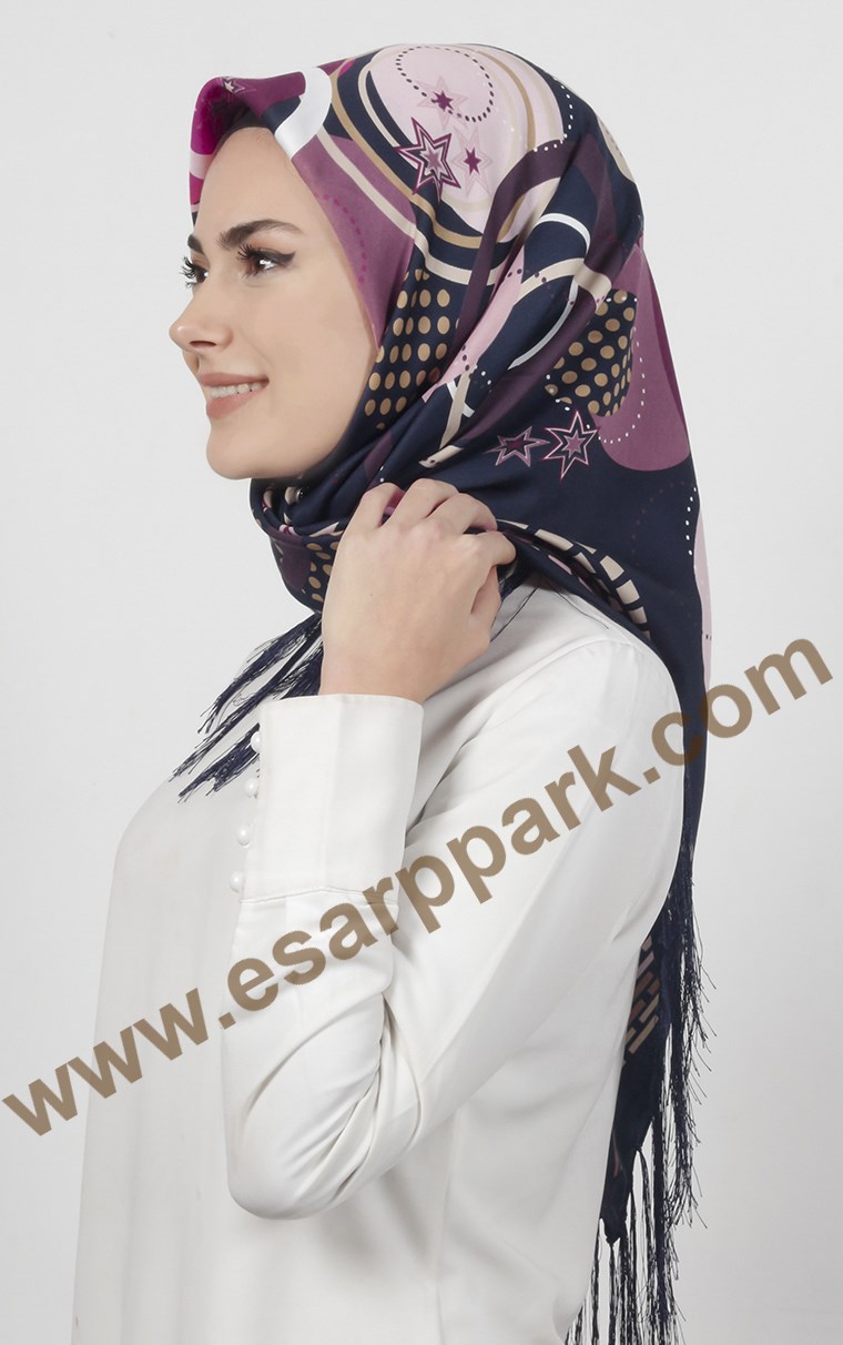 Piramit Püsküllü Eşarp 111-0024-17