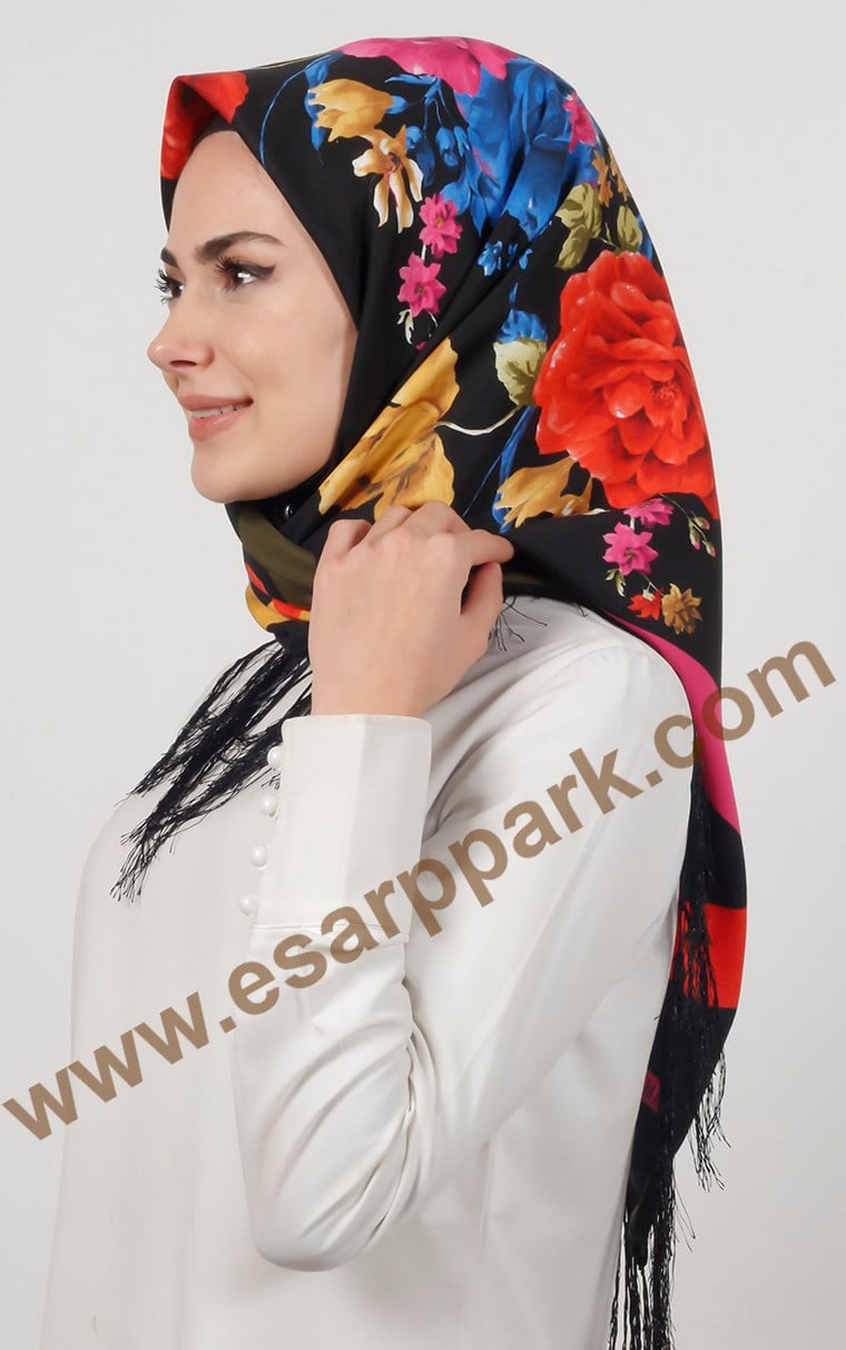 Piramit Püsküllü Eşarp 111-0025-05