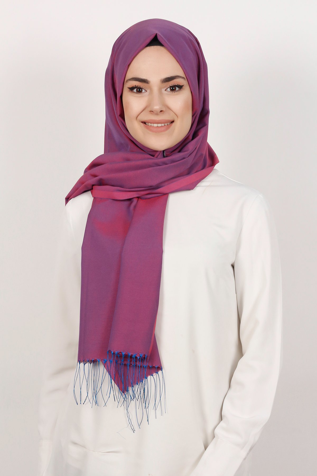 Piramit Sert Duran 2805-10 Pembe-Mavi