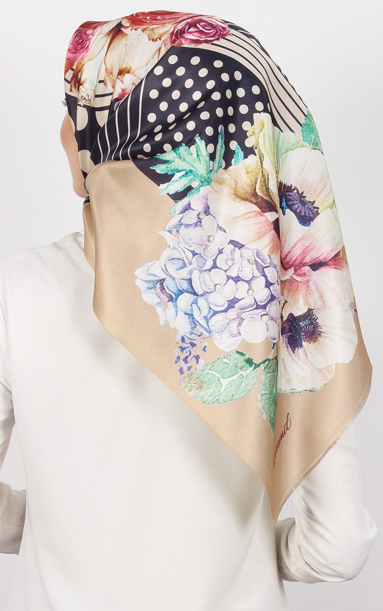 Piramit Tafta Dijital Eşarp 1928-7