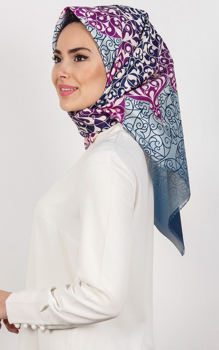 Piramit Tafta Dijital Eşarp 1931-4