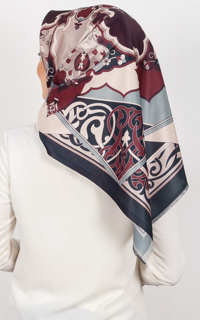 Piramit Tafta Dijital Eşarp 1932-5