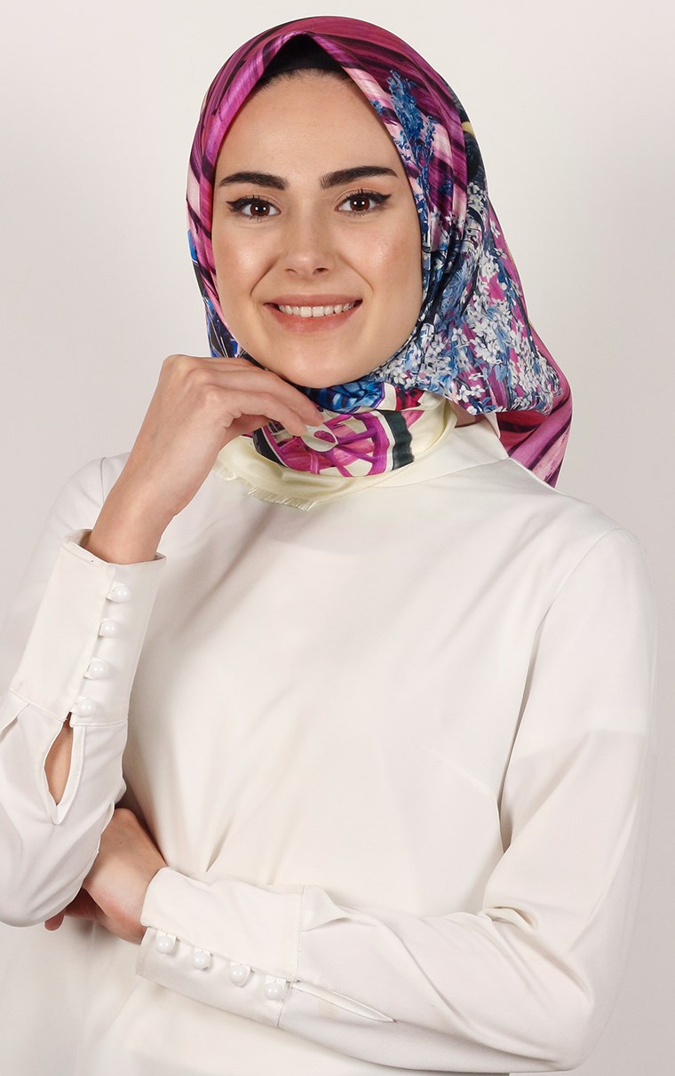 Piramit Tafta Dijital Eşarp 1935-3