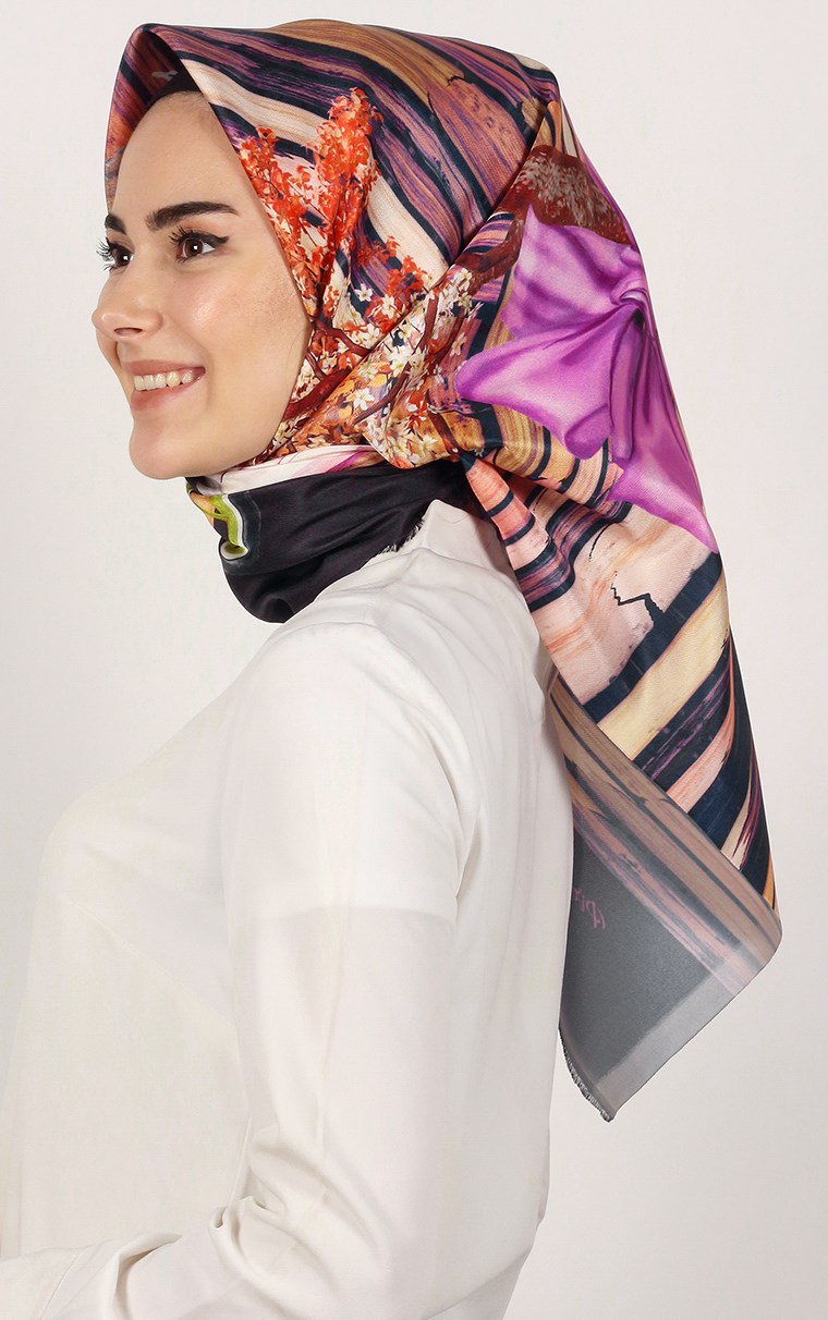 Piramit Tafta Dijital Eşarp 1935-8