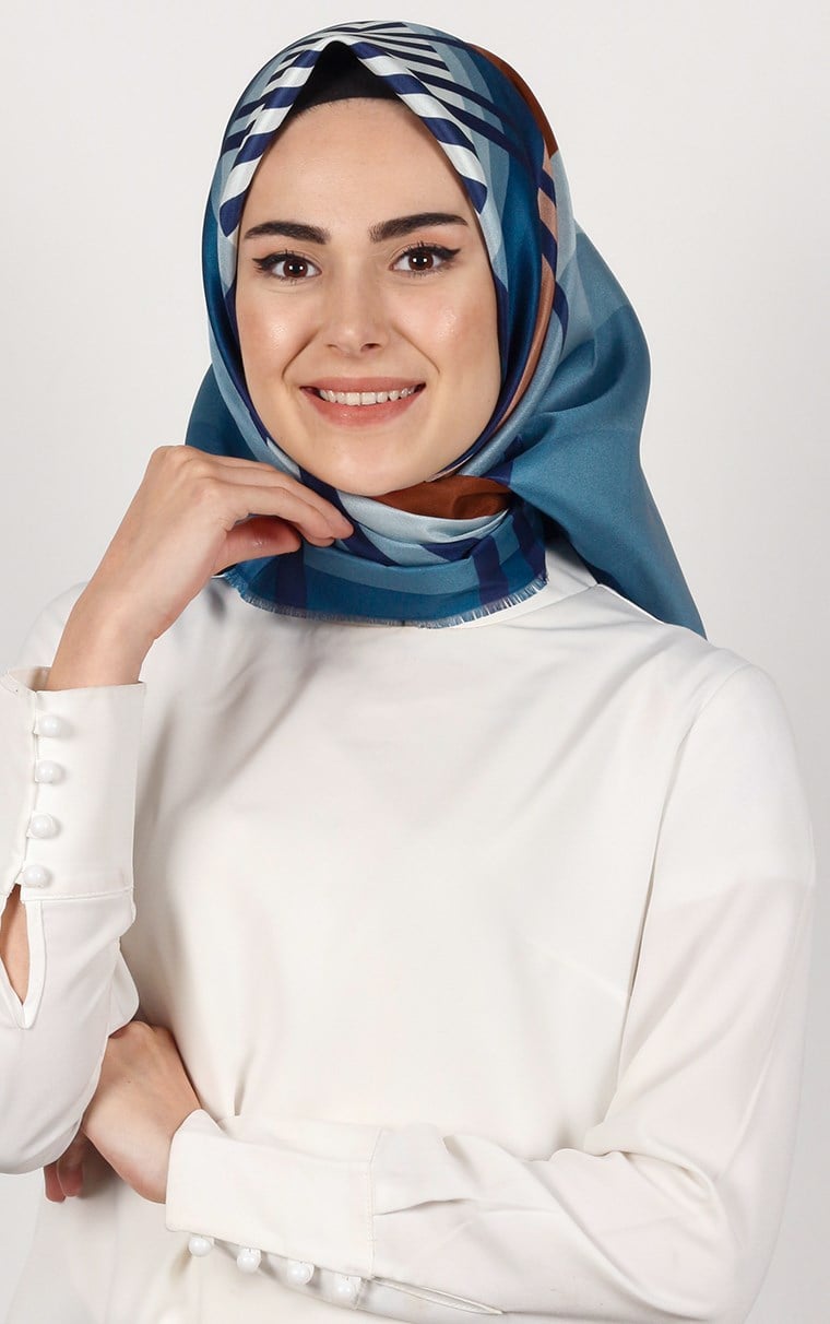 Piramit Tafta Dijital Eşarp 1937-1