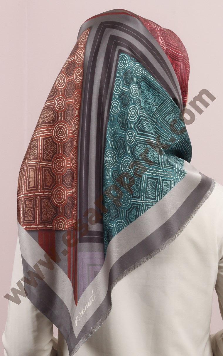 Piramit Tafta Dijital Eşarp 1946-17