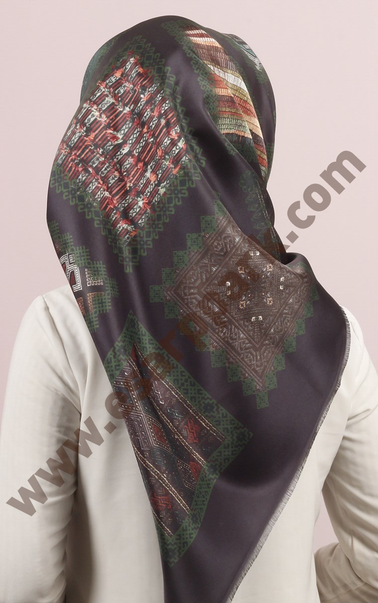 Piramit Tafta Dijital Eşarp 1946-41