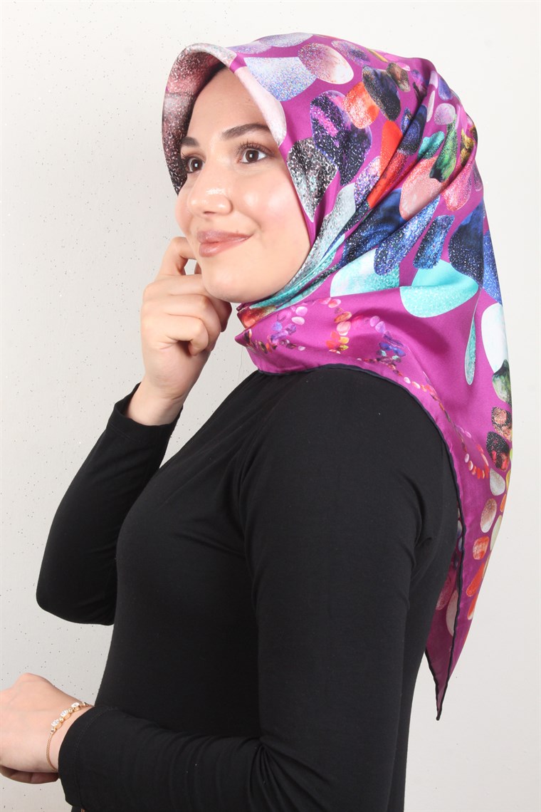 Piramit Twill İpek Eşarp 1841-2