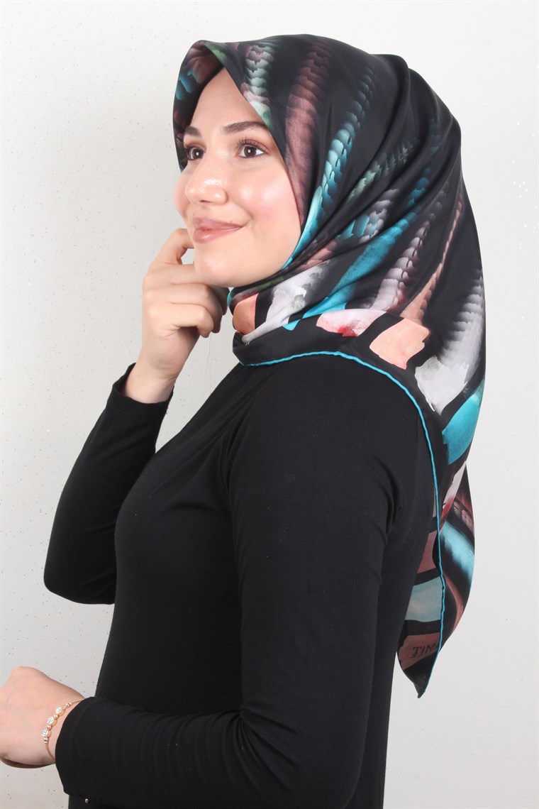 Piramit Twill İpek Eşarp 1848-3