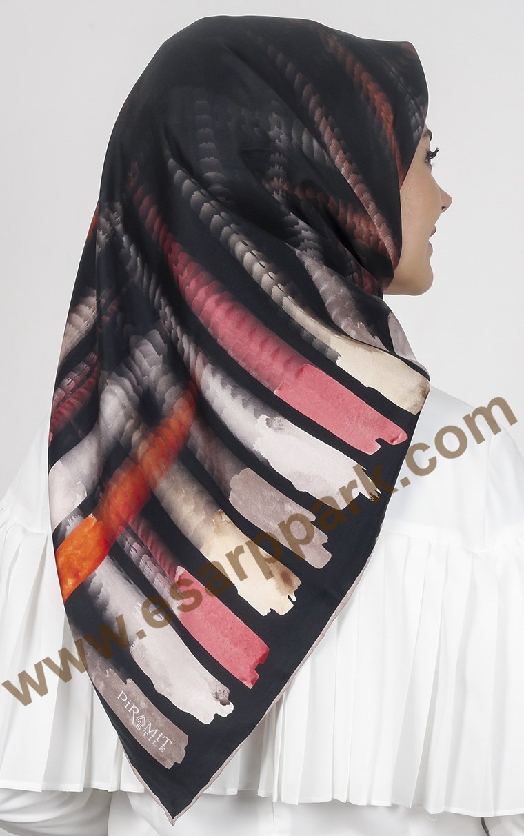 Piramit Twill İpek Eşarp 1848-5