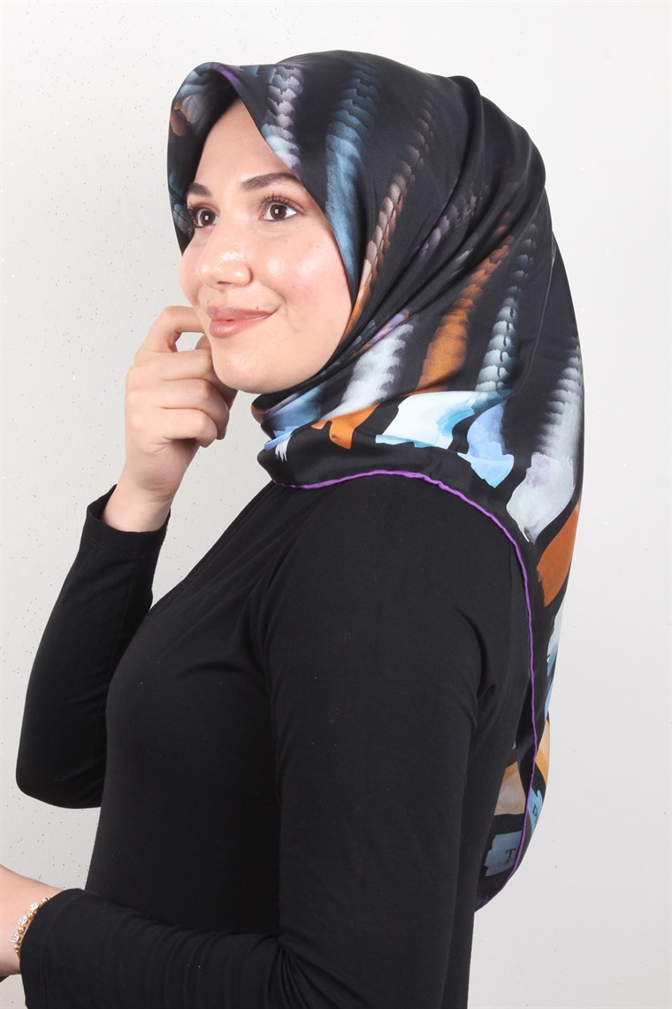 Piramit Twill İpek Eşarp 1848-7