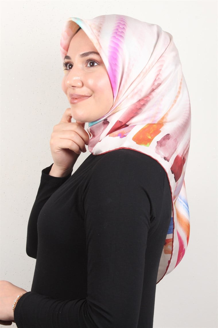 Piramit Twill İpek Eşarp 1848-9