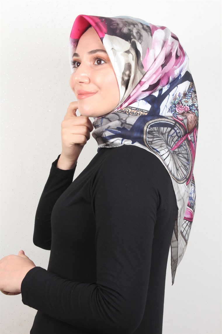 Piramit Twill İpek Eşarp 1850-6