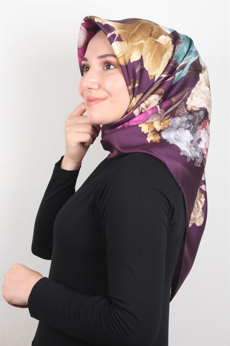 Piramit Twill İpek Eşarp 1851-9