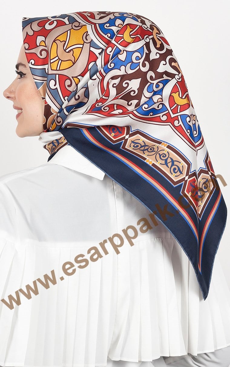 Piramit Twill İpek Eşarp 1852-4