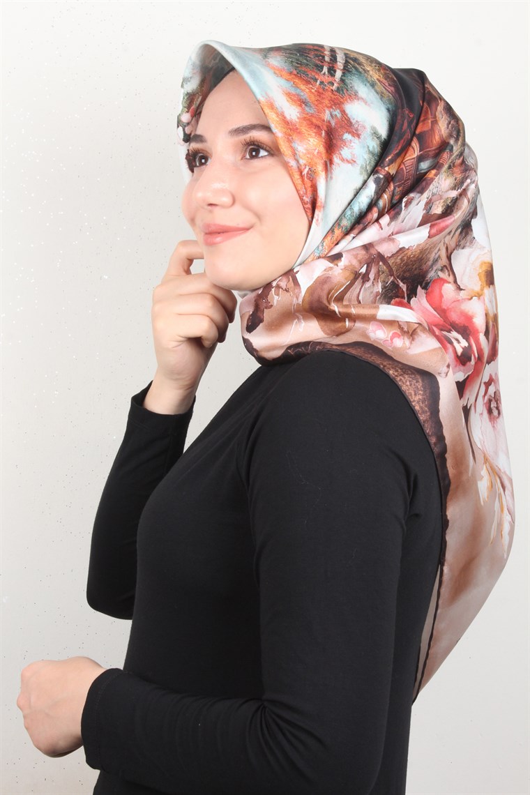 Piramit Twill İpek Eşarp 1853-2