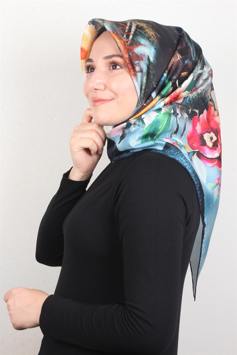 Piramit Twill İpek Eşarp 1853-4