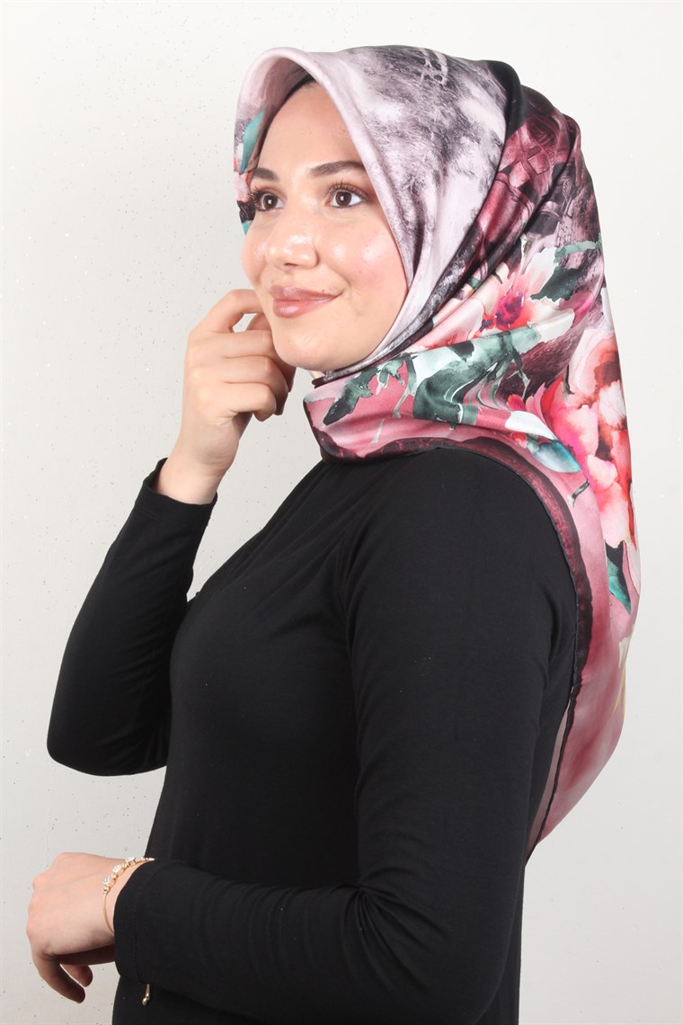 Piramit Twill İpek Eşarp 1853-6