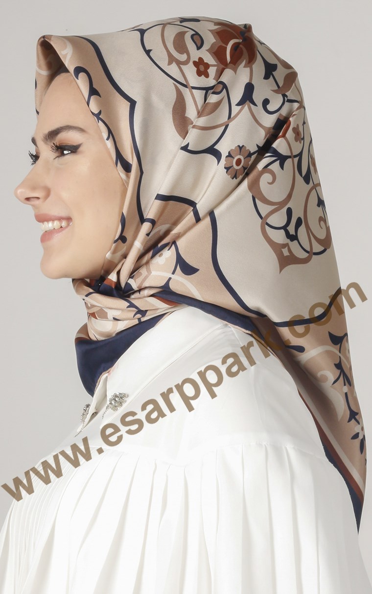 Piramit Twill İpek Eşarp 1881-10