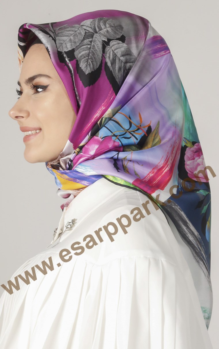 Piramit Twill İpek Eşarp 1881-4