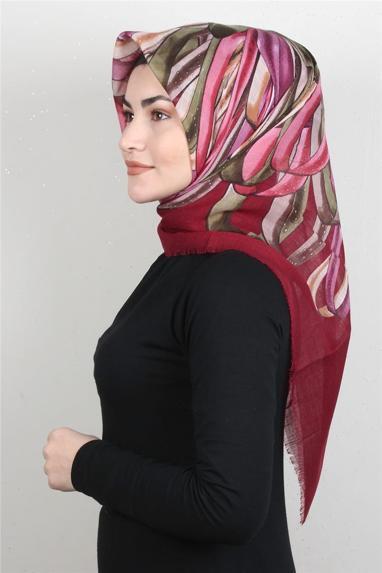 Pmuklu Trend Eşarp 9939-13 Bordo