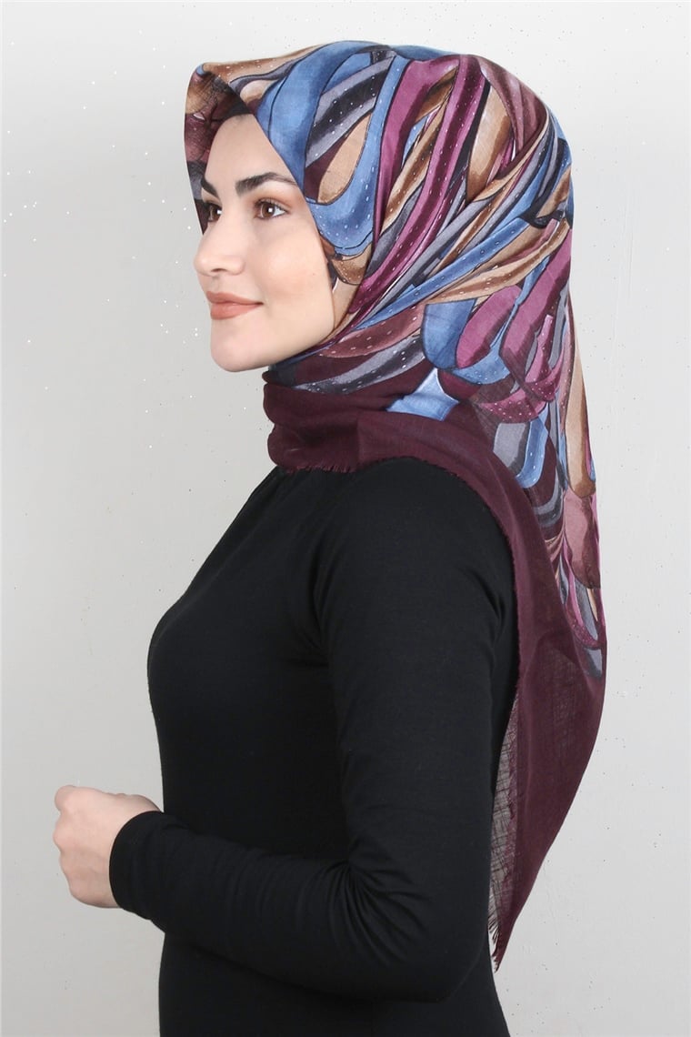 Pmuklu Trend Eşarp 9939-9 Mürdüm