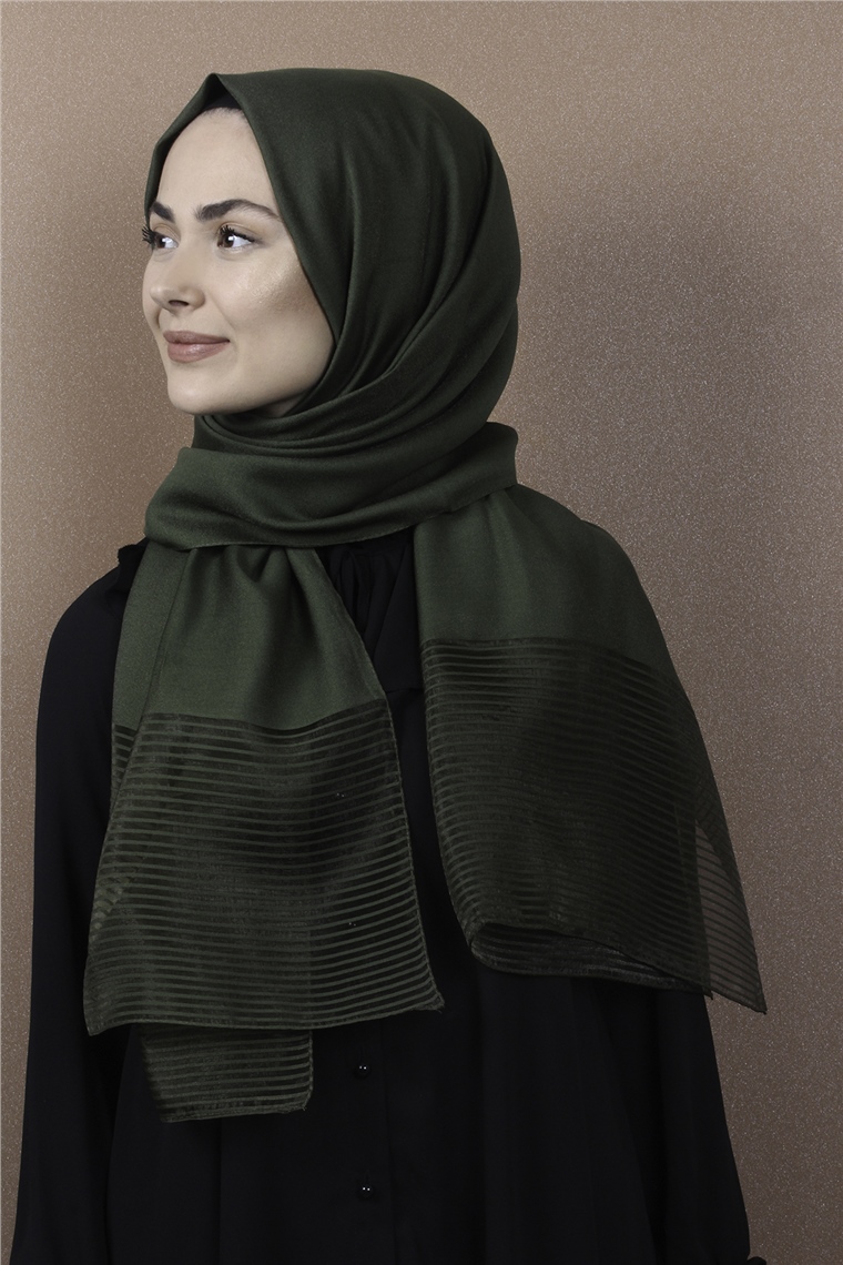 Prenses Stor Şal 4297-14 Haki