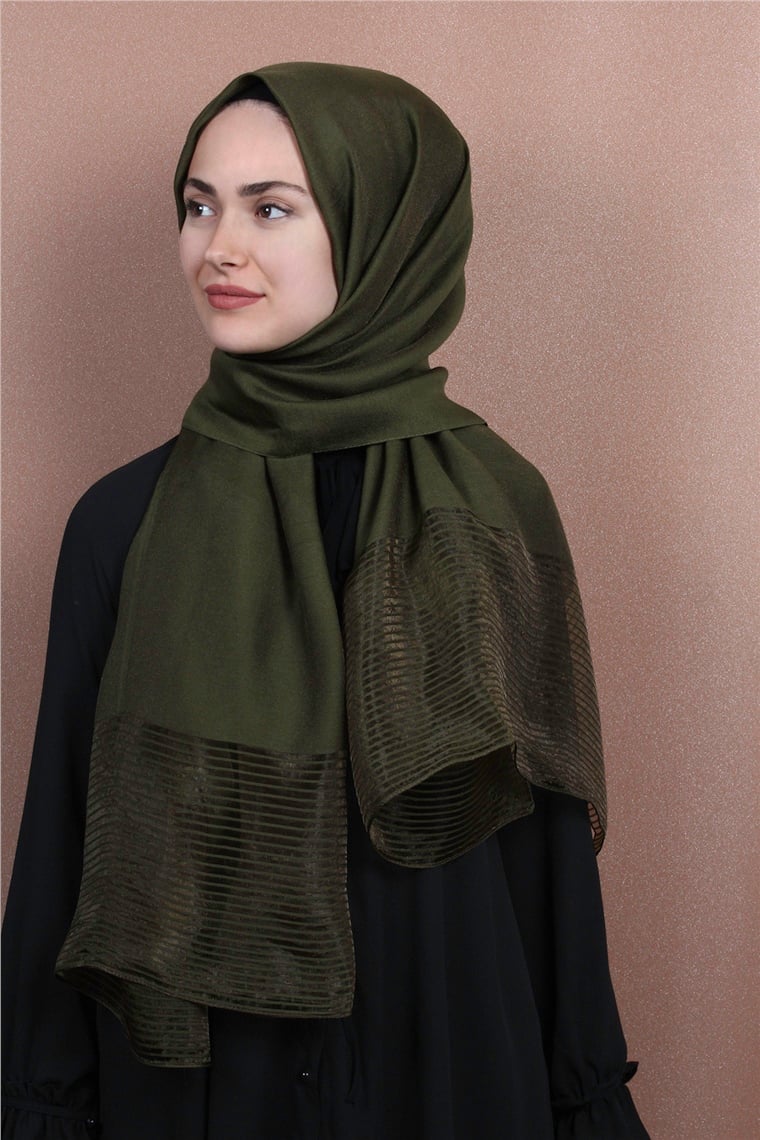 Prenses Stor Şal 4297-20 Yağ Yeşili