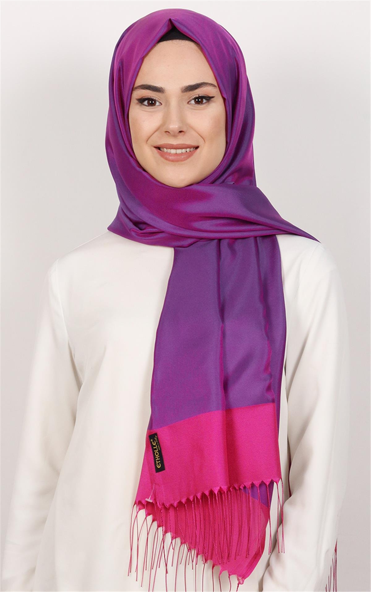 Prenses Tül Şal 2808-18 Mor