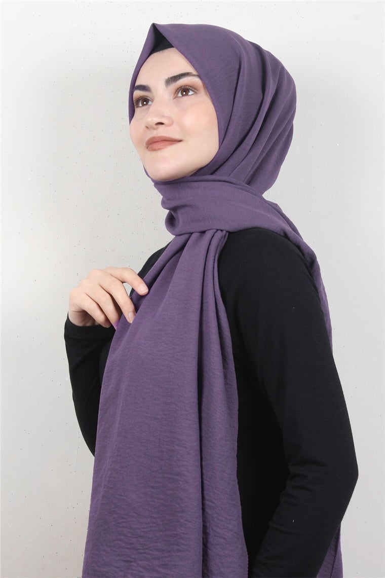Prime Pamuk Caz Şal 5501-3 İncir Moru
