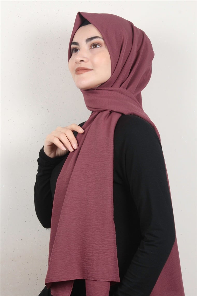 Prime Pamuk Caz Şal 5501-6 Koyu Gül Kurusu