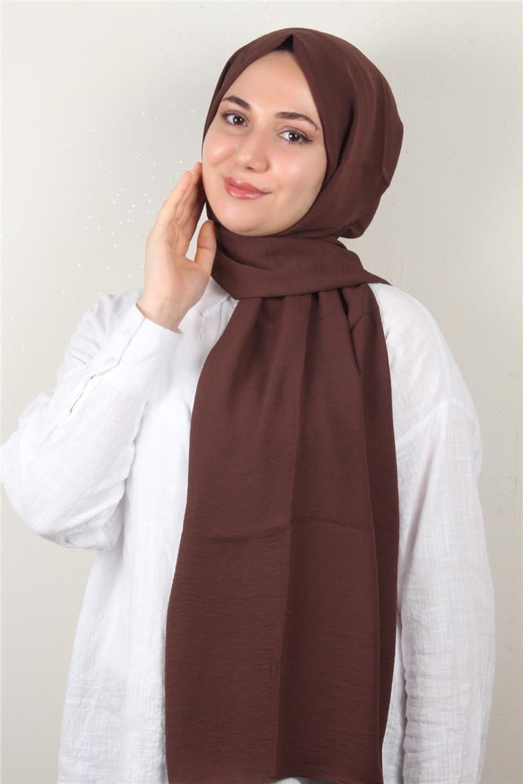 Qoza Cazz Şal 1489-27 Kahverengi