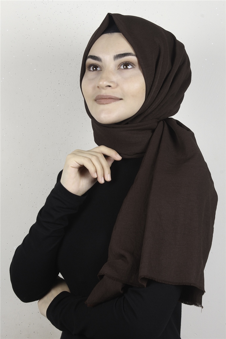 Relax Kraşlı Şal 2721-12 Kakao