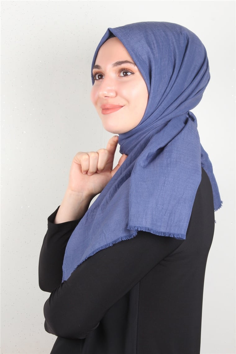 Relax Kraşlı Şal 2721-44 İndigo