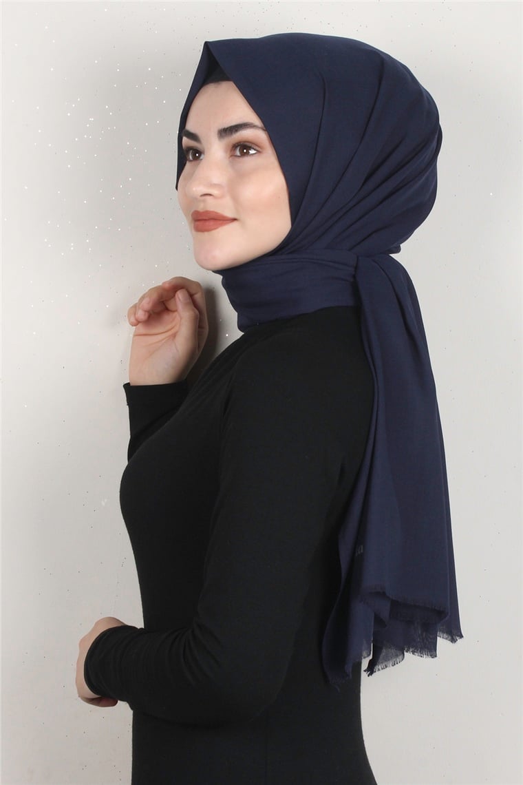 Riva Pamuklu Şal 1373-3 Lacivert