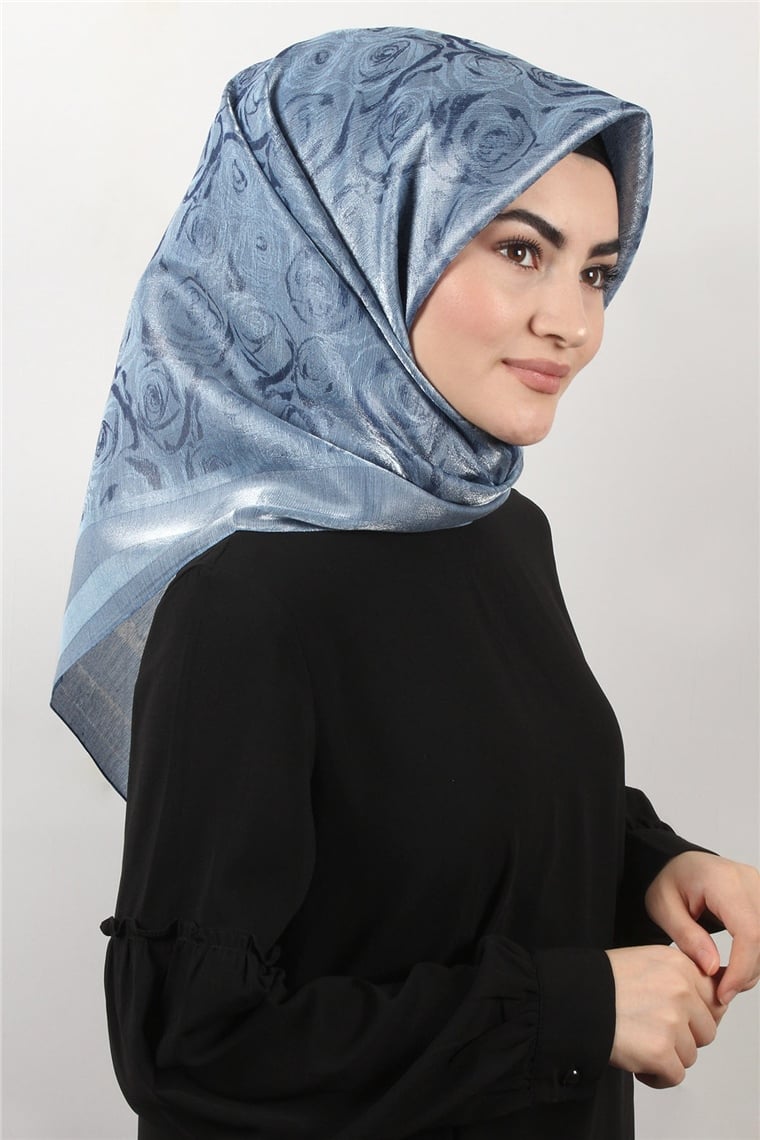 Rose Simli Eşarp 3200-8 Mavi