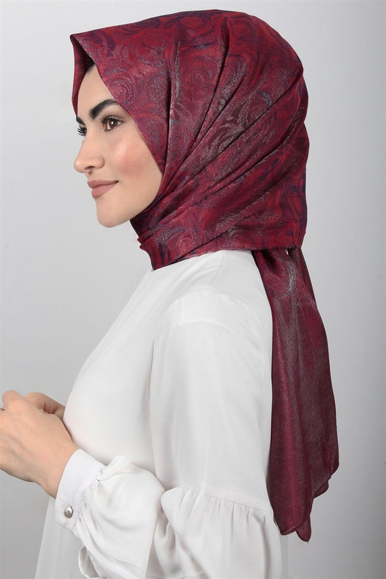 Rose Simli Şal 1385-37 Vişne Çürüğü