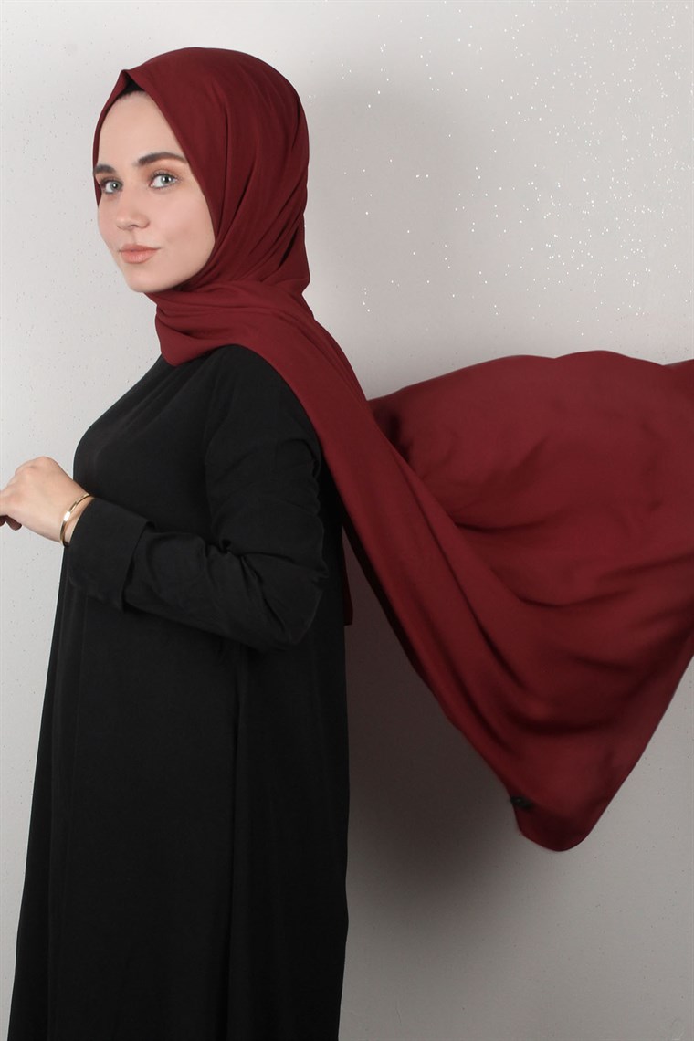 Şaless Medine İpeği Şal 1791-15 Bordo