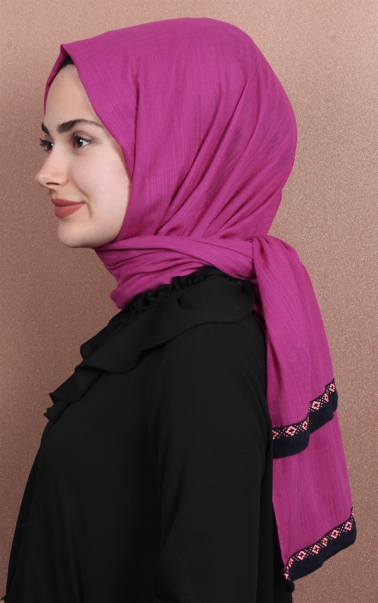 Şeritli Coton Şal 123-1