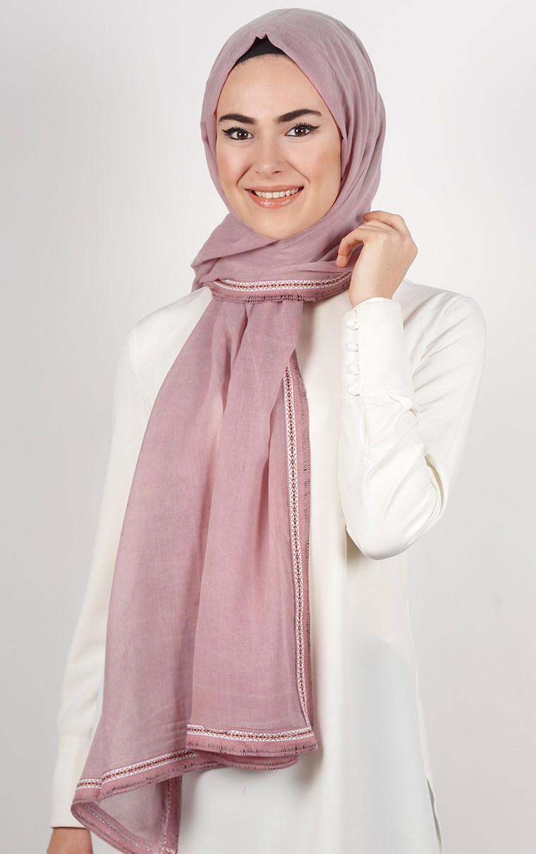 Şeritli Coton Şal 1249-6