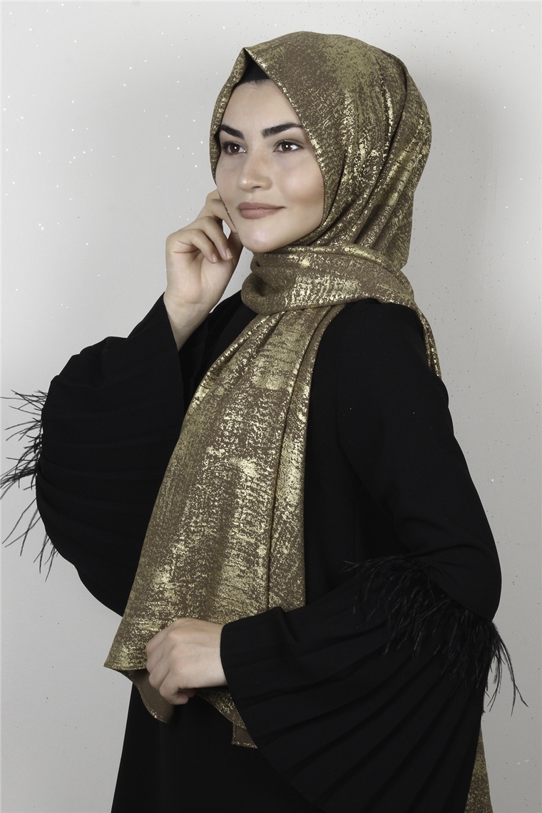 Sidelya Varaklı Şal 3090-1 Vizon