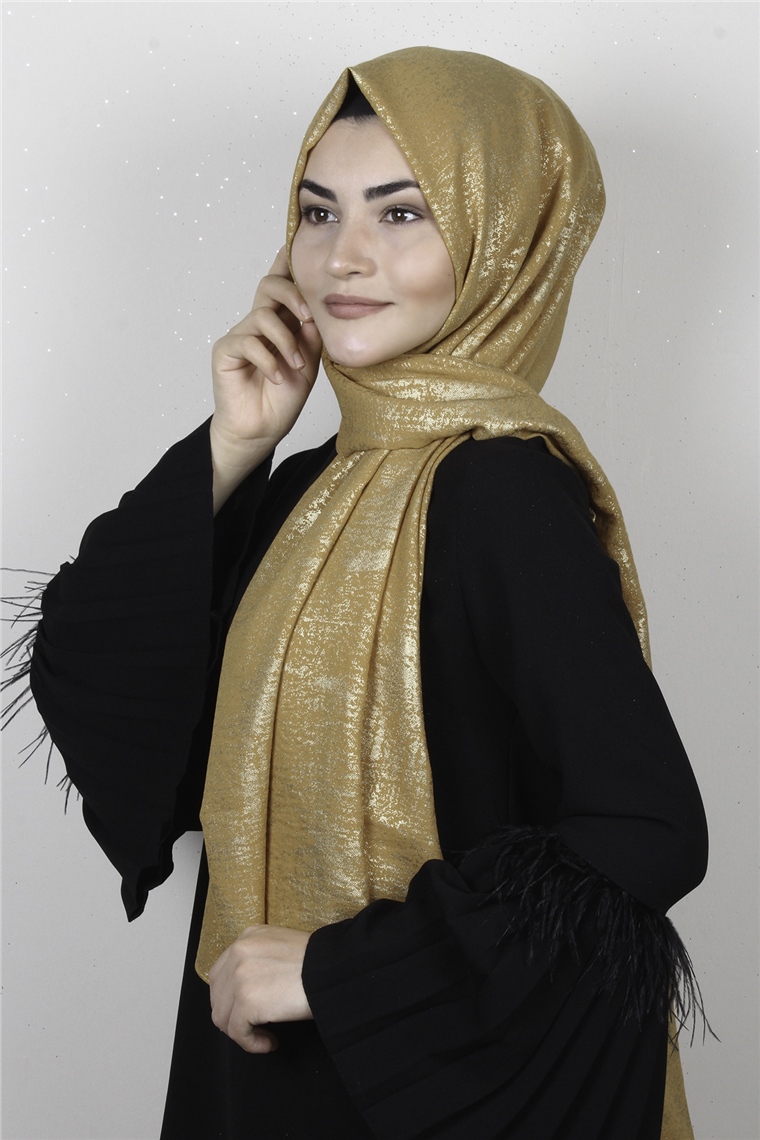Sidelya Varaklı Şal 3090-3 Gold