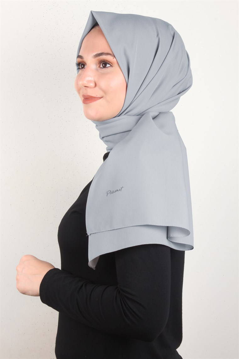 Şifon Şal Düz Renk 1293-103 Duman