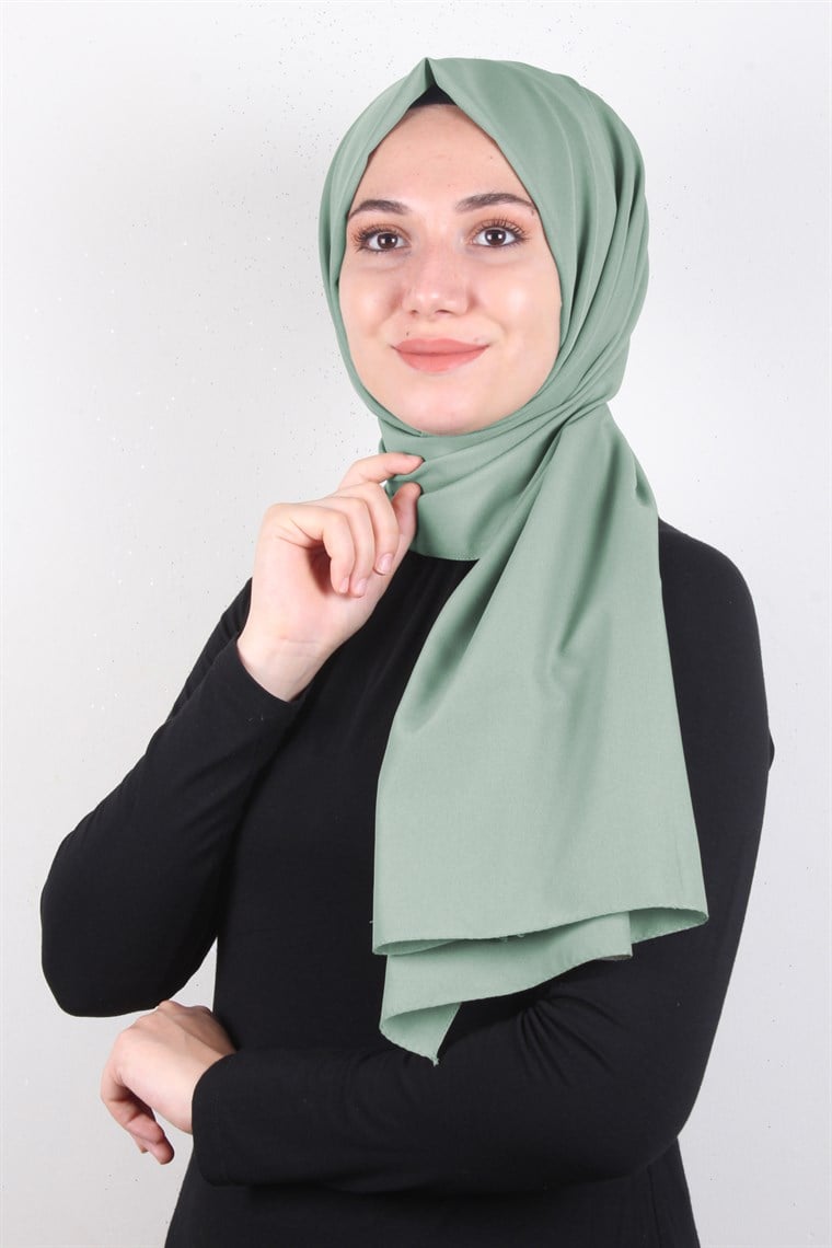 Şifon Şal Düz Renk 1293-115 Mint Yeşili
