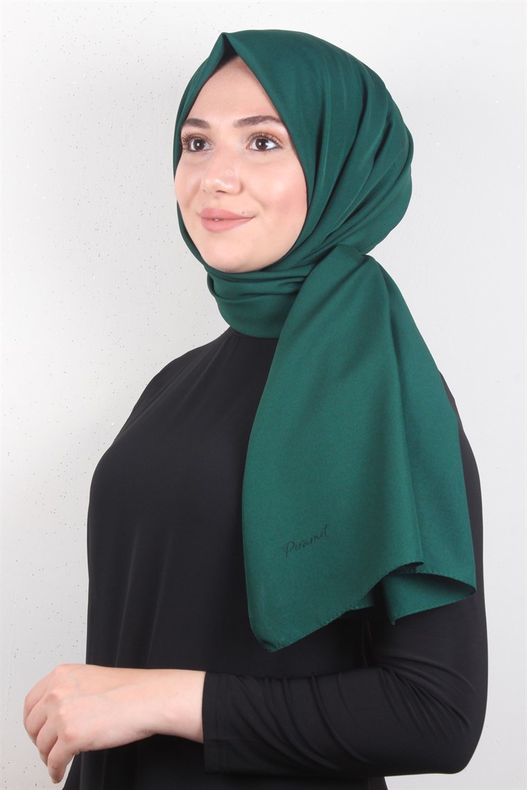 Şifon Şal Düz Renk 1293-88 Zümrüt