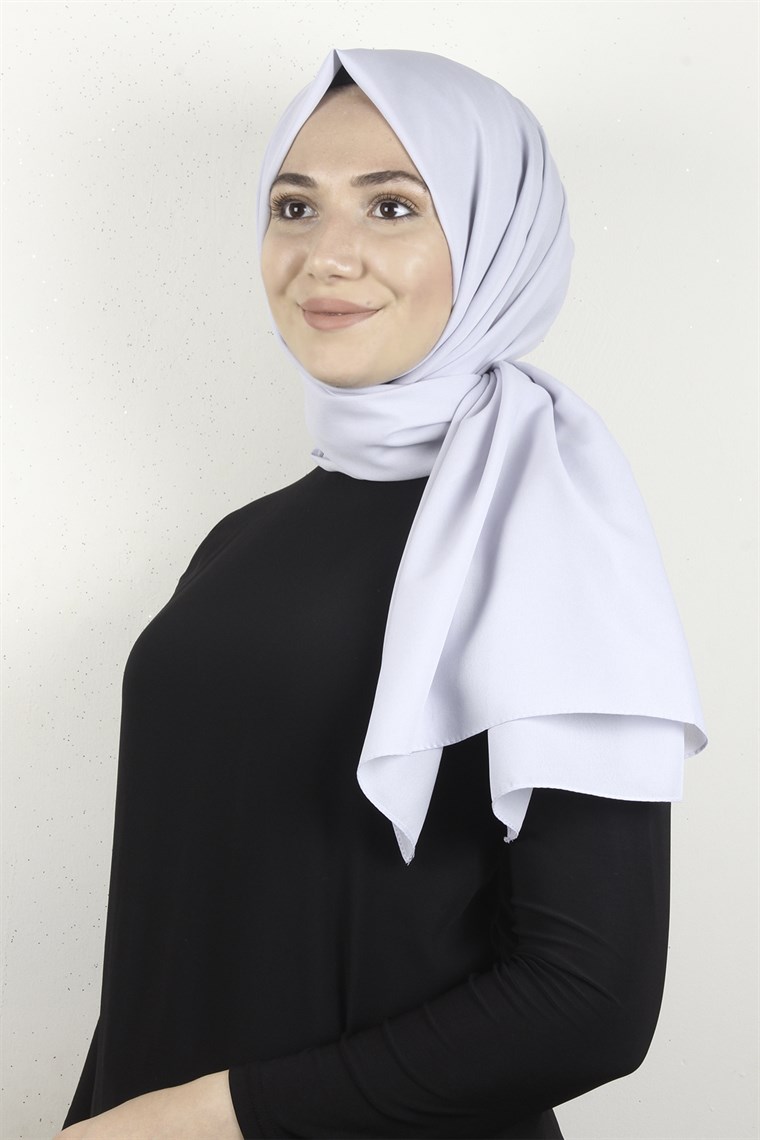 Şifon Şal Düz Renk 1293-89 Açık Buz Mavisi